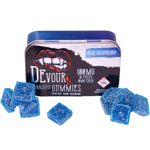 Blue Raspberry – Devour Cannabis Gummies 100mg